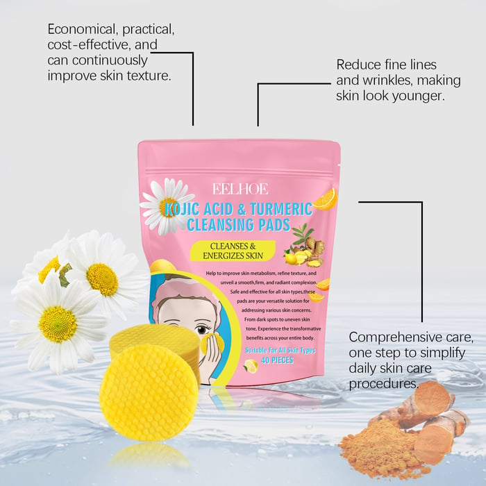 Turmeric Kojic Acid Exfoliating Cleansing Pads