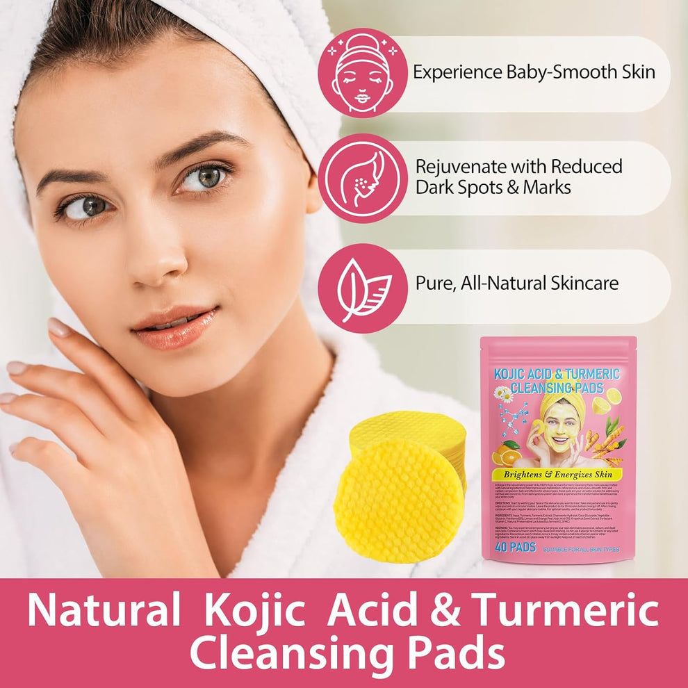 Turmeric Kojic Acid Exfoliating Cleansing Pads