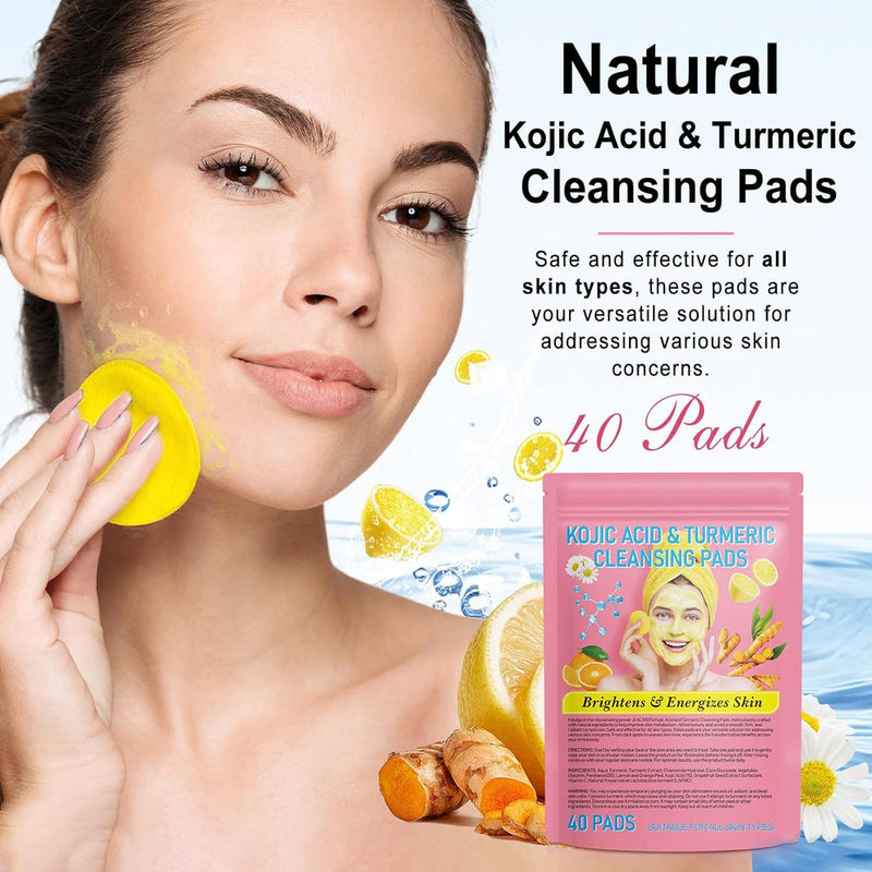 Turmeric Kojic Acid Exfoliating Cleansing Pads