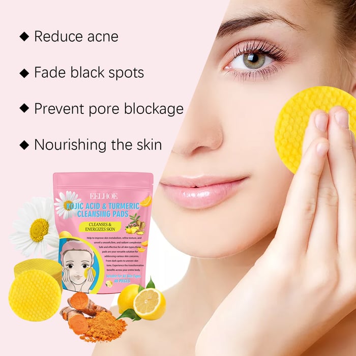 Turmeric Kojic Acid Exfoliating Cleansing Pads