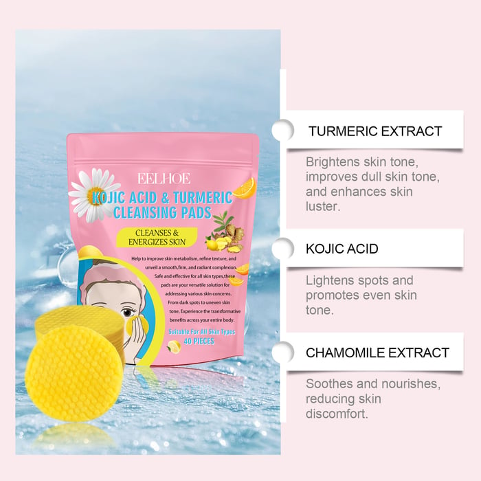 Turmeric Kojic Acid Exfoliating Cleansing Pads