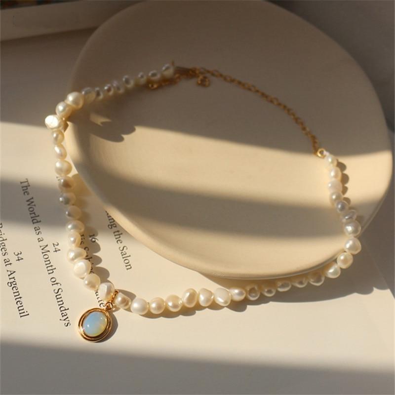 Freshwater Pearl & Moonstone Necklace