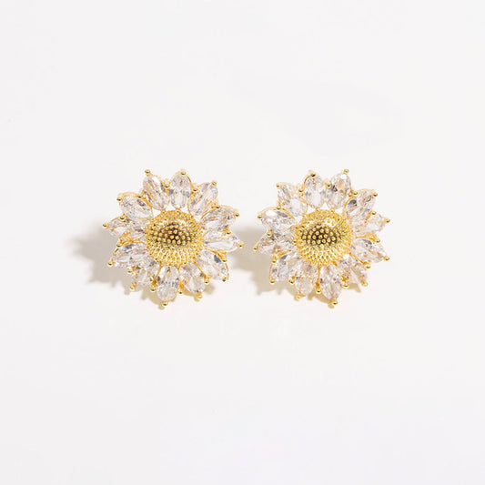 Sunflower Crystal Earrings