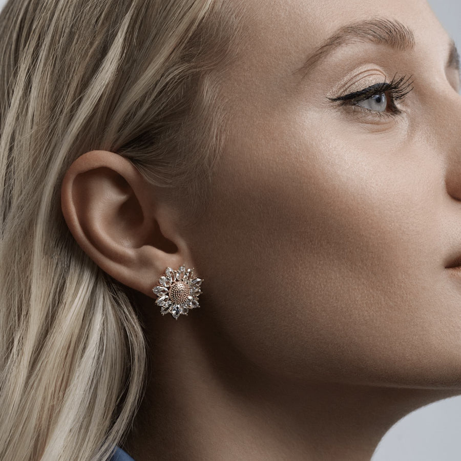 Sunflower Crystal Earrings