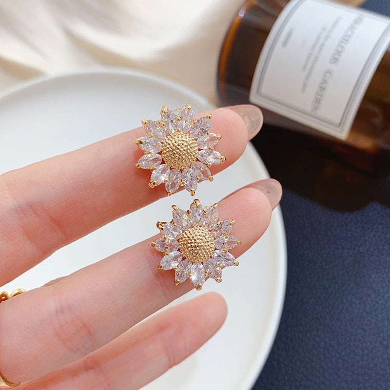 Sunflower Crystal Earrings